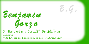 benjamin gorzo business card